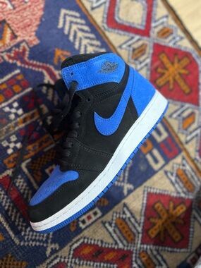 Nike Air Jordan 1 Mid - Black & Blue Suede